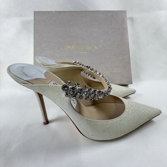 Jimmy Choo Bing 100 Satin Pump - Picture 4 of 14